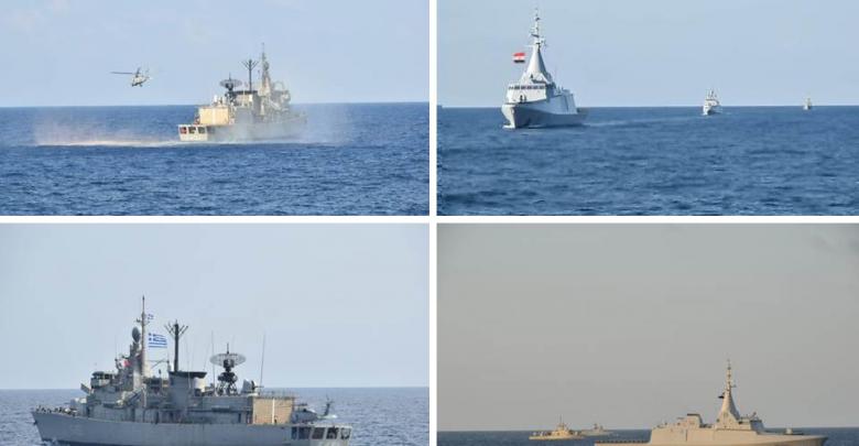 القوات البحرية المصرية واليونانية تنفذان تدريباً بحرياً عابراً ببحر إيجه 